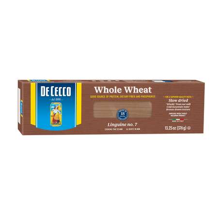De Cecco De Cecco No. 7 100% Whole Wheat Linguine 13.25 oz. Box, PK12 VIP0007